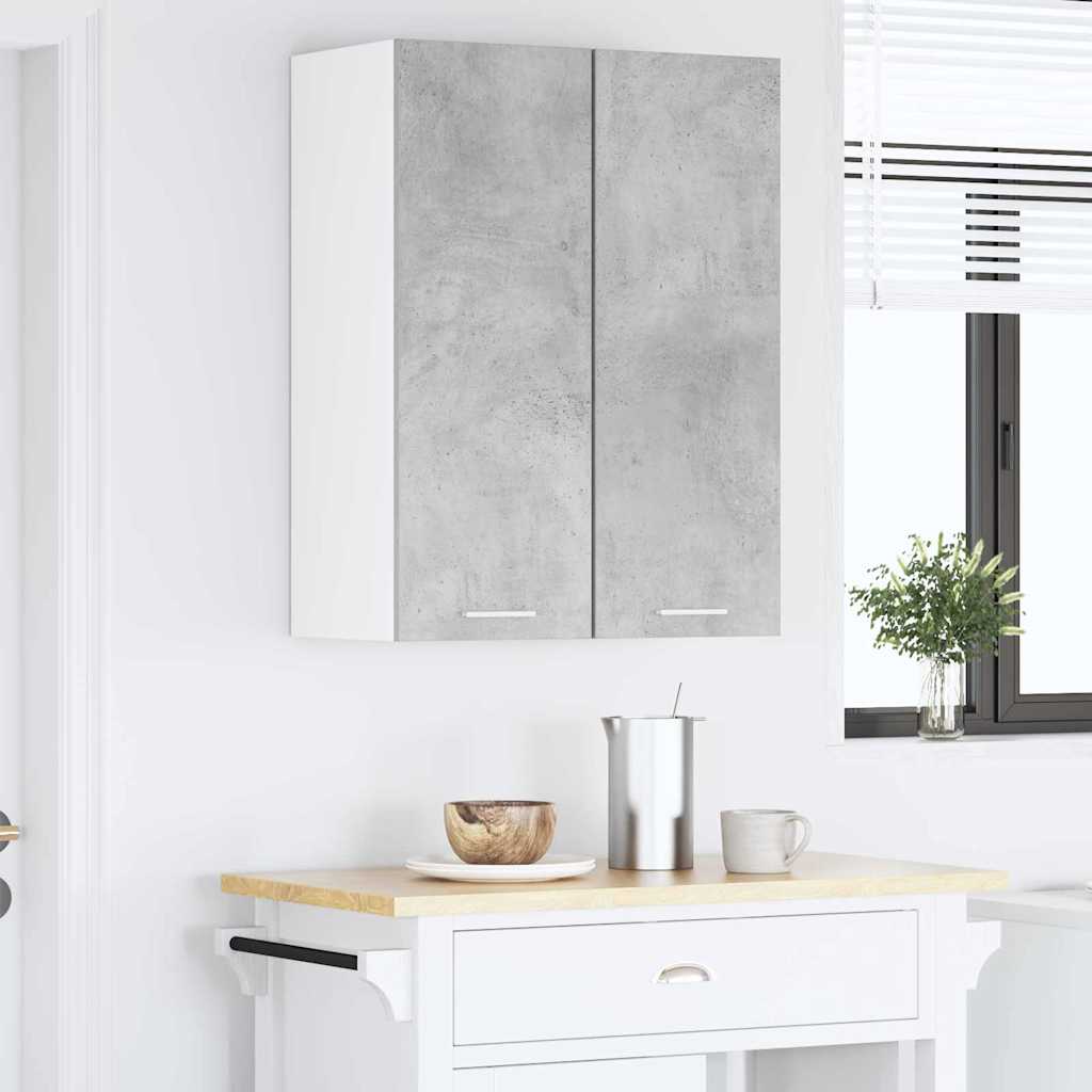 Hängeschrank Riga 2 pcs Betongrau und Weiß 30 x 31 x 80 cm